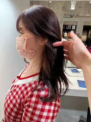 セミロング カラー SHEA/ショート 似合わせ/大野和恵のヘアスタイル