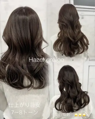 セミロング タニ トモのヘアスタイル