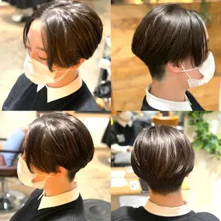 ショート ハイライト✨髪質改善 TAKAさんです😊のヘアスタイル