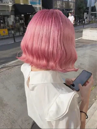 セミロング ❄️💛エクステ ブリーチ❄️yukiのヘアスタイル