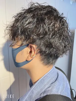 ショート パーマ メンズ ❣️モードケイズ塚口 和田一将のヘアスタイル