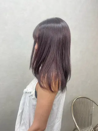 セミロング カラー 星野 遼太郎のヘアスタイル