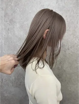 セミロング ハイライトカラー メンズカット/杉山誠のヘアスタイル