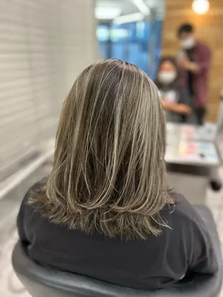 ミディアム カラー HAIR＆MAKE EARTH元住吉所属・earth元住吉店長 掛川大輝のヘアスタイル