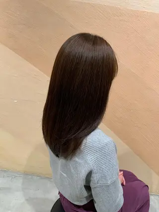 ロング カラー 箭内葉月🌿 フェザーパーマ🌿のヘアスタイル