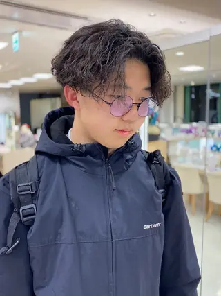 ミディアム パーマ 銀座/ハイライト特化 🌿ブリーチ/片山のヘアスタイル