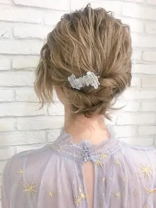 ミディアム ヘアアレンジ 横浜🍒カット エクステ/RIEのヘアスタイル