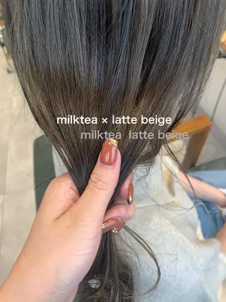 セミロング カラー 吉原 由菜のヘアスタイル