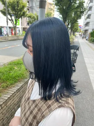 ミディアム カラー LandS  barber &beauty所属・髪質改善特化 長澤友哉のヘアスタイル