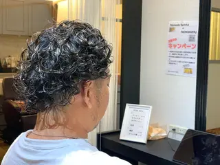 ミディアム パーマ 川村 綾のヘアスタイル