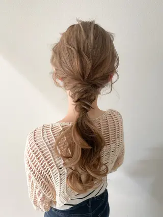 ロング カラー ヘアアレンジ autre所属・大久保 ひでなりのヘアスタイル