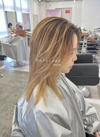 セミロング カラー 📍欧米風/デ ザインNO.1/雅のヘアスタイル