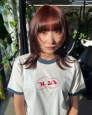 ミディアム ハッシュカット カシマハヤトのヘアスタイル