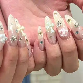 ネイル ワンホン/キラキラ ネイル💎yukaのネイルデザイン