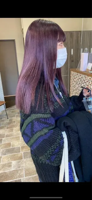 ロング カラー 中村 友香のヘアスタイル