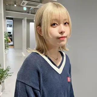 ミディアム 🐺立川のウルフ屋 さん🐺おかみ🐺のヘアスタイル