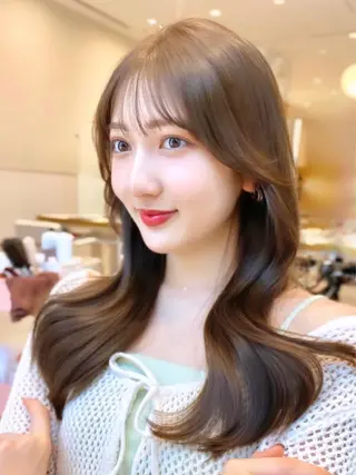 セミロング 韓国くびれレイヤー 🇰🇷はづきのヘアスタイル