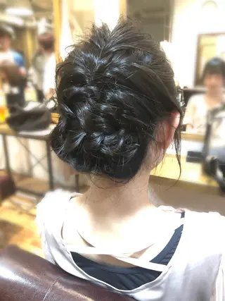セミロング ヘアアレンジ 💖透明感カラー💖 坂本万由子のヘアスタイル