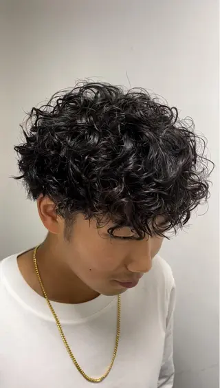 ショート パーマ メンズ Utata literie所属・嵯峨 大地/パーマ/ ハード系/特殊系のヘアスタイル