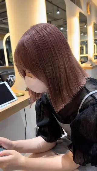 ミディアム カラー レイヤーカット/ ブリーチカラー/雅人のヘアスタイル