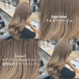 ロング カラー NAMI🤎ブラウン &ミルクティー🤍のヘアスタイル