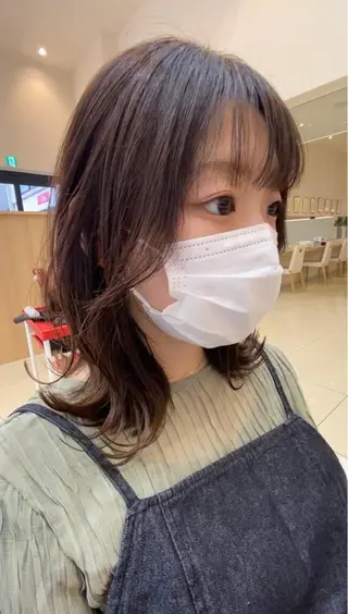 ミディアム カラー プルエクステ/透明感 カラー✨KAZUKIのヘアスタイル