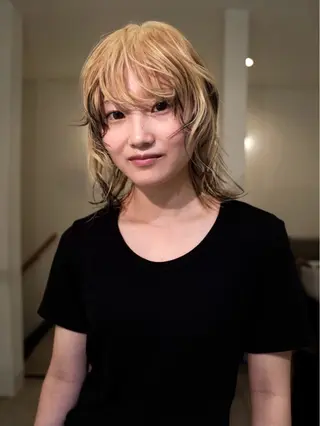 ショート カラー ベージュデザイン パーマKaito🌸のヘアスタイル