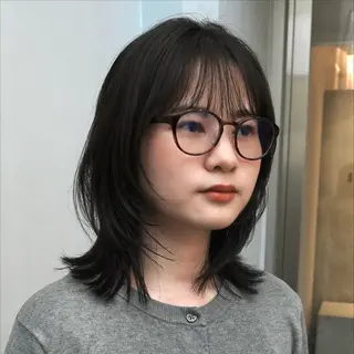 ミディアム カラー マンツーマン/ shihoのヘアスタイル