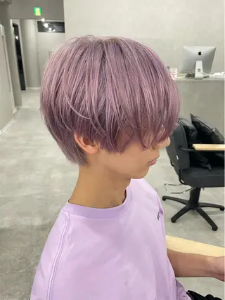 カラー メンズ EMANONシェアサロン心斎橋店所属・韓国メンズヘア ミル クティボブ 足立佳代のヘアスタイル