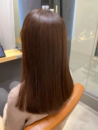 セミロング パーマ 田中 アキオのヘアスタイル