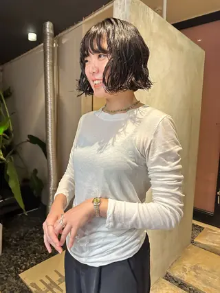 パーマ StylingBub所属・HARU／ボブ カットモデル天神大名のヘアスタイル