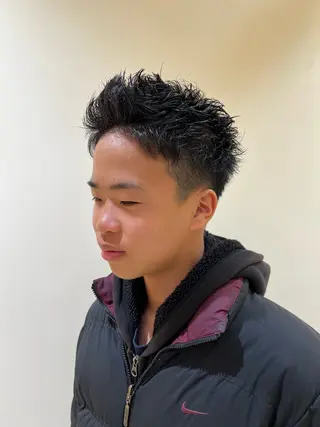 ショート メンズ 最高の髪質改善🩵 艶カラー 惠美のヘアスタイル