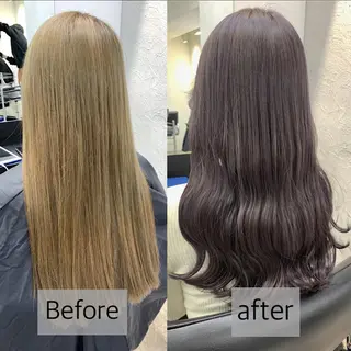 セミロング カラー サイドバング 🇰🇷沼田　拓斗のヘアスタイル