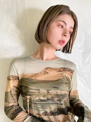 ミディアム カラー パーマ 💖美髪改善💖 辻未侑のヘアスタイル