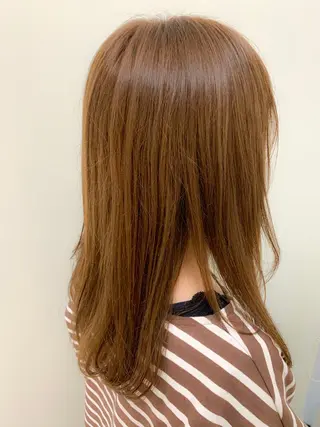 セミロング 切りっぱなしボブ ソノキユウカのヘアスタイル