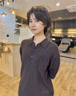 ショート パーマ Basis 田口豪司のヘアスタイル