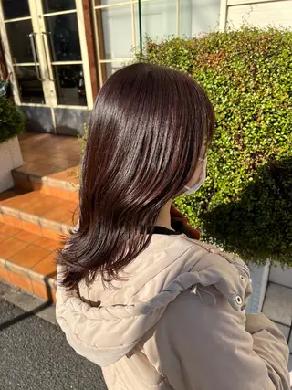 セミロング 中村 未夢のヘアスタイル