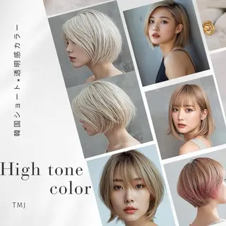 カラー TMJ所属・拓麿✂︎/ショート 専門×透明感カラーのヘアスタイル