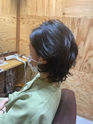 ミディアム パーマ 大人かわいい×艶髪 🤍塩川のヘアスタイル