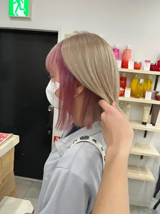 ミディアム カラー カットモデル募集🐺 らいと💎のヘアスタイル