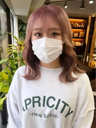 ミディアム カラー nendo_hair所属・ハイトーン/ボブ 🎀sonokaのヘアスタイル