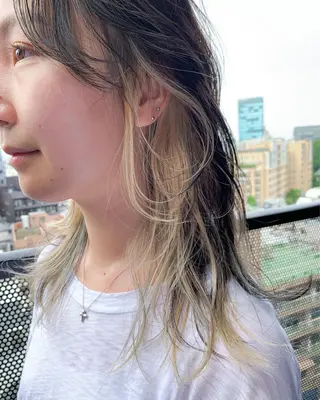 セミロング カラー 美髪/デザイン /　湯本　哲也のヘアスタイル