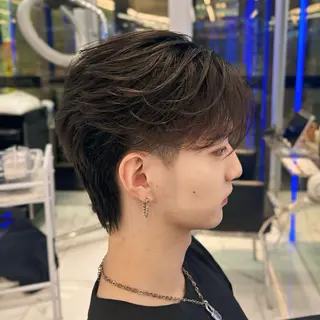 ミディアム カラー パーマ メンズ MEN'S HAIR SENSE 渋谷宇田川交番前 【メンズヘア センス 】所属・♥️モテ髪美容師♠️ REIのヘアスタイル