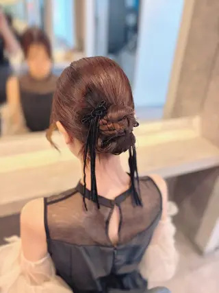 セミロング ヘアアレンジ Maho カラーモデル募集中のヘアスタイル