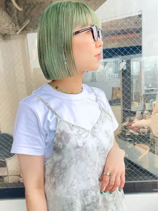 ミディアム カラー chlom所属・🌱大人ハイトーン RENのヘアスタイル