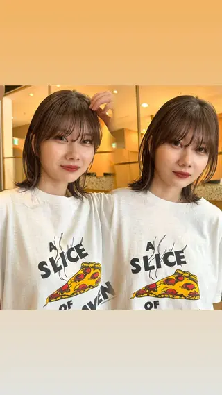 ミディアム カラー このか/似合わせ/ 透明感/ダブルカラーのヘアスタイル