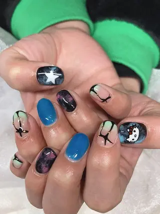 ネイル 𝐴𝑁𝑈𝐸 深爪育成専門サロンのネイルデザイン