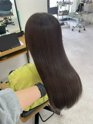 ロング ULu. 岡山駅店 髪質改善トリートメント＆ハイトーンカラー所属・SUZU/岡山/矯正 ハイトーン/レイヤーのヘアスタイル