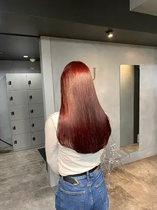 ロング カラー ASAKA🩷 韓国レイヤーカットのヘアスタイル