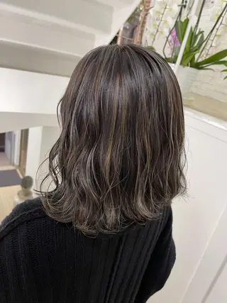 ミディアム カラー Reb_keiji 👑小倉圭司のヘアスタイル